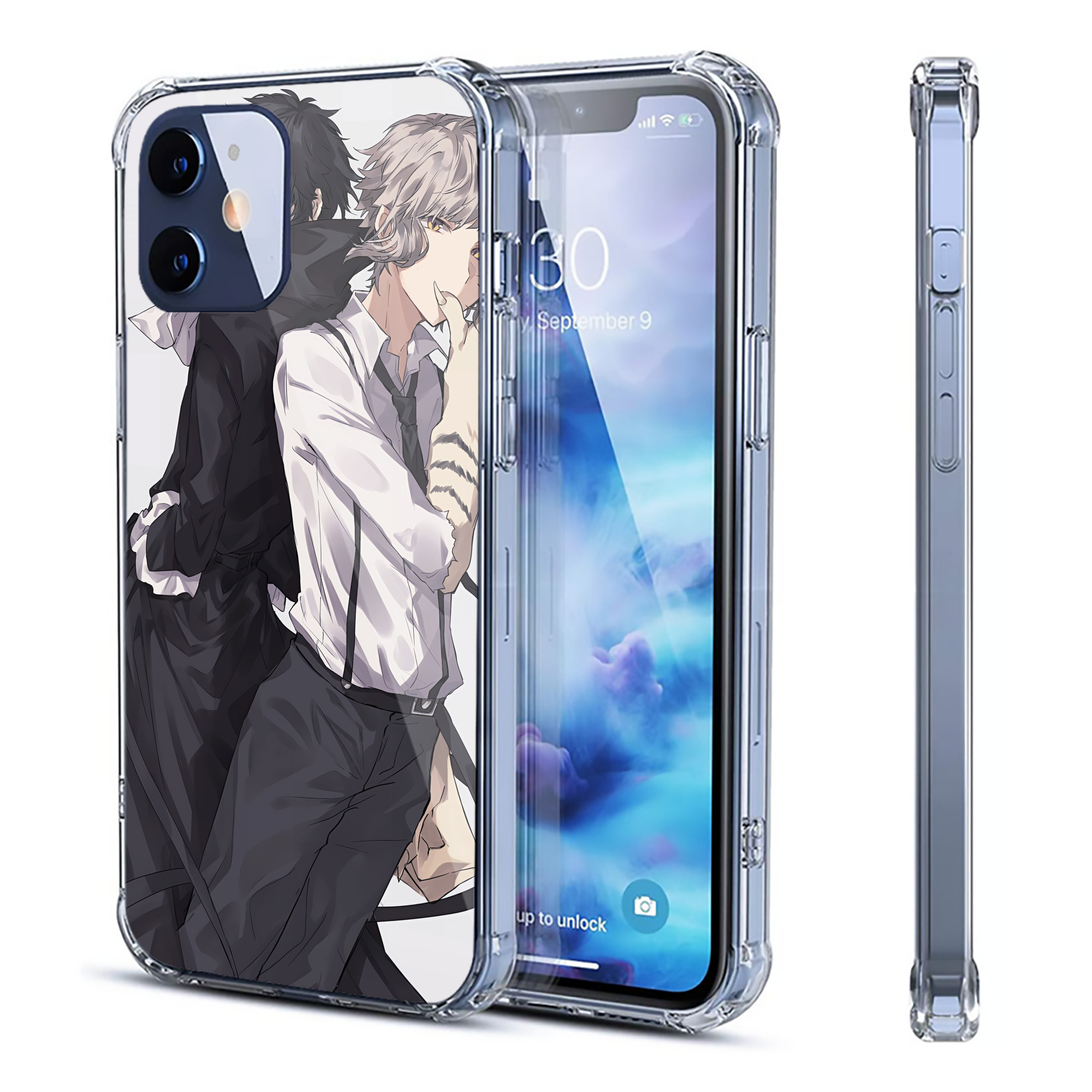 （画像用） 文豪ストレイドッグス Bungo Stray Dogs 【iPhone 12シリーズ対応】透明スマホケース（クリアソフトケース）